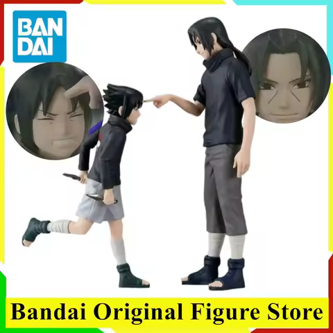 Original BANDAI NARUTO Anime Uchiha Sasuke & Itachi Memorable Saga Action Figurine Toys PVC Model Fi