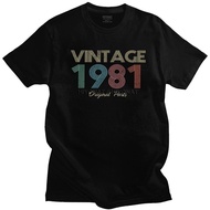 1981 Vintage Original Parts T Shirt Men 100% Cotton Tshirt Casual Tee Tops Short Sleeved 40th Birthd