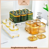 6 in 1 Used Raya Cake Jar Raya Cake Condiment Container Set Candy Tray Covered Cake Tray