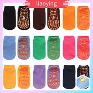 LIAOYING 1 Pair Sports Yoga Trampoline Socks Comfortable Wear Kids Adults Cotton Skid Floor Socks Anti-Slip Sock