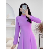 Light, Pretty Purple American Silk Ao Dai Ao Dai Vietnam Ao Dai Muslimah