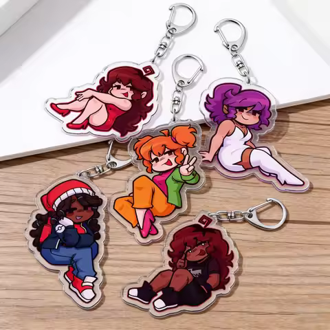FNF Girlfriend Variant Keychain Accessories Bag Charms Girls Keyrings Acrylic Keychain