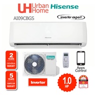 Hisense AirCond R32 Inverter / Non Inverter Auto Clean Air Conditioner ( 1.0HP ) AI09CBGS / AN09CBG