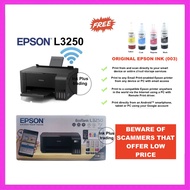 Original Epson Printer L3250 Wi-Fi Wireless , Scanner Copier Xerox ,  3 in 1 Printer , Continuous Ink , Upgraded Version of epson l3150 printer sale Free One Set Original Epson Inks 003 Black Cyan Yellow Magenta