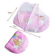 Foldable Soft Baby Cradle Bed Mattress with Pillow and Mosquitto