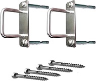 Qinwuwu 2Pcs Closed Bar Holder for Door Barricade, Close Bar Holder,Fit for 3.8x3.8cm Lumber,Closed 