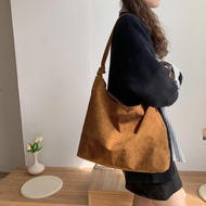 Little Maple - Corduroy Korean Big Tote Bag/Premium Korean Shoulder Bag/GM