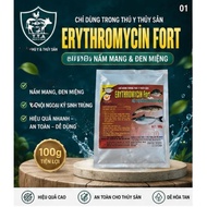 Erythromycin Fort, 100gr used in seafood, gill fungus diseases, mouth blackening and bacterial infec