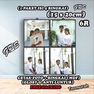 6R PHOTO PRINTING + MDF WOODEN FRAME WALL DECORATION 15 X 20 CM/ 6R