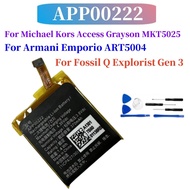 Original APP00222 Battery For Fossil Q explorist gen 3 For Armani Emporio ART5004 For Michael Kors A