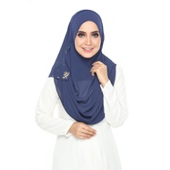 TUDUNG INSTANT SHAWL ELEGANT SUMIRE 2LOOP NAVY BLUE