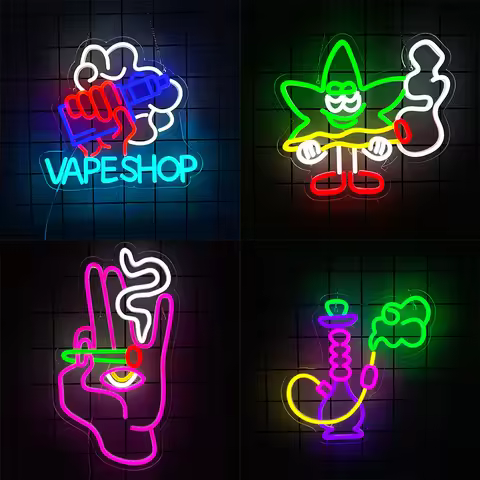 Vape Shop Led Neon Signs, Used For Wall Decor, Electronic Cigarette Icons, Shop Signs, Man Caves, Ba