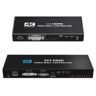 4K 2x2 3x3 DVI HDMI Video Wall Controller TV Splicer 1X2 1X4 1X3 2x2 2x3 2x4 Multi Screen Processor 