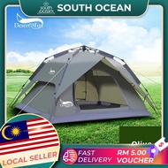 ❀(ready stock)Desert&Fox Automatic Tent 3-4 Person Camping Tent Protable Backpacking for Sun Shelter