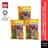 [ 3 RASA POPULAR ] NS Mix Combo 3 in 1 Trial Pack 9 Sachets (Chocolate + White Coffee + Teh Tarik)