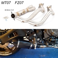 MOTORCYCLE EXHAUST MUFFLER FULL SYSTEM SLIP ON FOR YAMAHA MT07 mt-07 2014-2023 Motorcycle Muffler Ex
