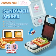 【Doraemon】2 in 1 Sandwich/Waffle Machine Co-brand Joyoung Multi-functional Breakfast Light Food Maker &amp; Timeable