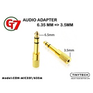 TINYTECH AUDIO JACK 6.35mm MALE PLUG TO 3.5mm HEADPHONE AMPLIFIER AUDIO ADAPTER MICROPHONE AUX CONVE