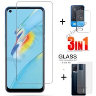 3in1 Tempered glass OPPO A54 5G A74 5G Reno 6Z A94 5G A9 2020 Transparent tempered glass +lens film A15S