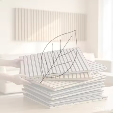 3D Wood Slat Wall Panels Premium Quality Self Adhesive Sound Absorbing for Home Cinema Media Room De