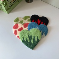 Love Coaster Punch Needle/ Mug Rugs Coaster/ Coaster/ Custom Coaster/