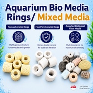 [SG SELLER, STOCK] Aquarium Ceramic Ring Bio Filter Media, Bio Ring, Bio Media, Mix Media, Porous Me