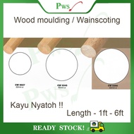 Wainscoting Frame / Wood Moulding / Wainscoting Decoration Bingkai Full Circle Kayu Nyatoh Solid wood - CW0027 - CW0250