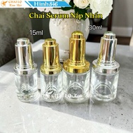 Cosmetic Bottles - Press Cap Serum Bottles 15ml & 30ml