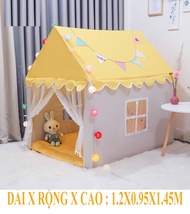 Lều Cho Bé Lều trẻ em Lều Hoàng Tử Công Chúa Cho Bé Cỡ Siêu To - Khung (inox) nhựa chắc chắn Vải dù