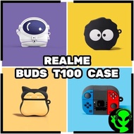 Realme Buds T100 Case Cartoon Wireless Earbuds Case Cover Protective Soft Silicone Case Realme T100 