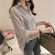 Shirt Women Loose Seven Points 0 Korean
