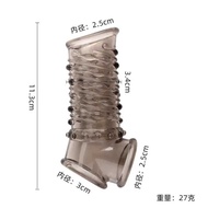 Spike Ribbed Extender Sleeve Enlargement Delay Silicone Rubber Ring For Men 18