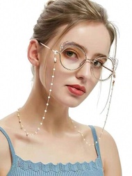 時尚假珍珠眼鏡鏈，太陽眼鏡掛繩，防丟失口罩帶，西式眼鏡繩