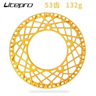 Litepro Single Disc Chinringพับจักรยาน53/56/58T SpiderเฟืองถนนBMXจักรยานBCD 130MM Cranksetอะลูมินัมอ