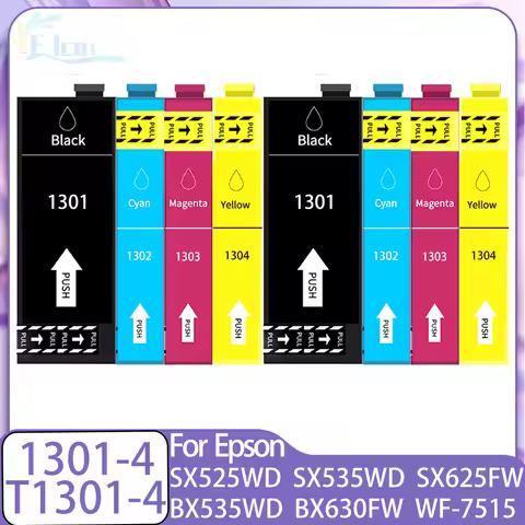 T1301 T1302 T1303 T1304 1301 130 Ink Cartridge Compatible For Epson SX525WD SX620FW SX445 SX535 BX52