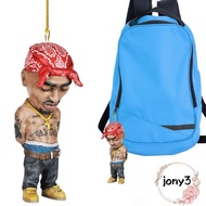 JONY Rapper Hanging Ornament, Accessories Rapper Classic Posture Car Pendant, Interesting Hip Hop Br