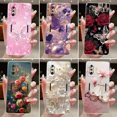 For Xiaomi Poco F4 GT F4GT Redmi K50 Gaming Phone Case Clear Soft TPU Silicone Casing Luxury Fashion