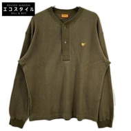 Human Made HM31CS020 卡其色亨利領襯衫，L 碼 [二手]