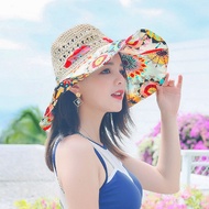 Hat for women sun shading hat, UV Straw hat Foldable sun hat Sunscreen Beach hat hat for women, sun shading hat, UV Straw hat version, trendy la2024.3.14