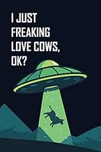 I Just Freaking Love Cows, OK?: Quad Ruled 5x5, Grid Paper for Math & Science Students (6x9) Composi