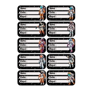 Black Astronaut Stickers for Elementary, Middle, and Middle School Children's Books, matte material,