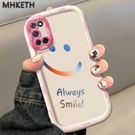 MHKETH Case For OPPO A52 A72 A92 Personalized Mobile Phone Frame With A Modern Smiley Face Design