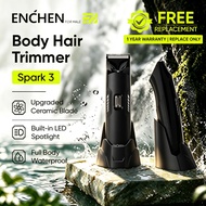 Enchen Spark 3 Body Hair Trimmer Epilator For Men Women 100% Waterproof Electric Body Hair Shaver