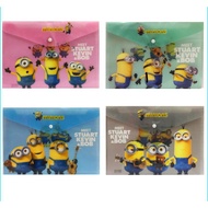 CUTE DISNEY MINIONS DORARMON HELLO KITTY BUTTON FILE  (RANDOM PICK) A4 PAPER FILE