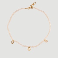 vetiver pearl Mix sizes of keshi freshwater pearl chocker สร้อยมุกแท้   ตัวเรือนเงินแท้925 ชุบทอง จั