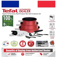 TEFAL INGENIO PERFORMANCE RED IH 8 PIECE NON STICK COOKWARE SET L6598902 PAN POT FRY PERIUK