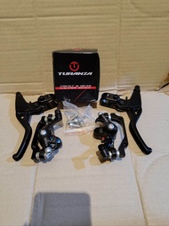 Paket sepasang kaliper rem cakram set Sepeda MTB gunung minion lipat depan belakang 160mm 160 16 16c