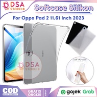 HITAM Oppo Pad 2/Case Oppo Pad 2 11.61 Inch 2023 Ultrathin Jelly Case Tablet Silicone Clear Black TPU Casing Softcase - Oppo Pad 2 Case