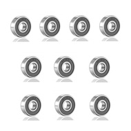 ［10 Pack］ 608 2RS Ball Bearings – Bearing Steel and Double Rubber Sealed Miniature Deep Groove Ball 