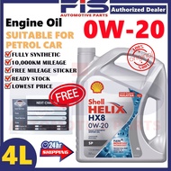 FIS Original Engine Oil Shell Helix HX8 0W20 Fully Synthetic Proton Perodua Honda Toyota Minyak Hita